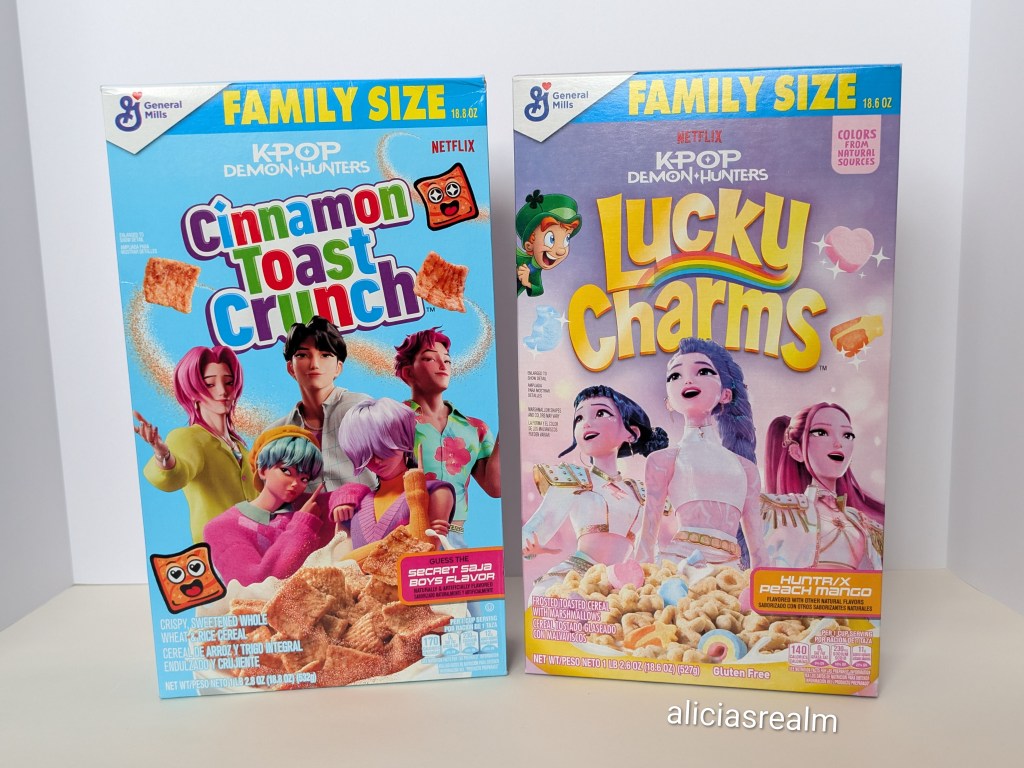 TASTE TEST: HUNTR/X Peach Mango Lucky Charms and Saja Boys Secret Flavor Cinnamon Toast&nbsp;Crunch